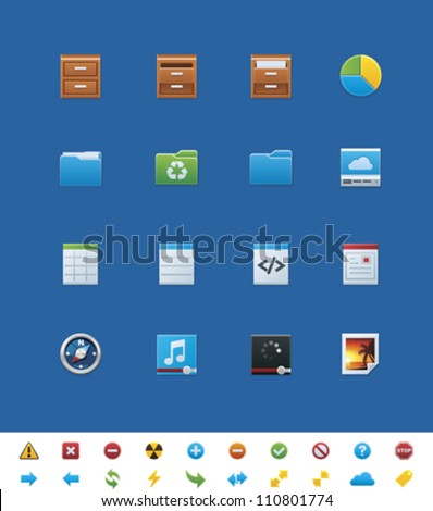 Vector common website icons for webmasters