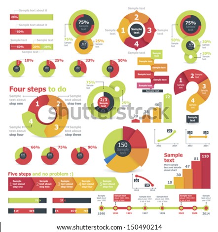Vector infographic elements and charts