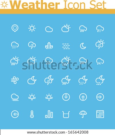 Vector weather icon set