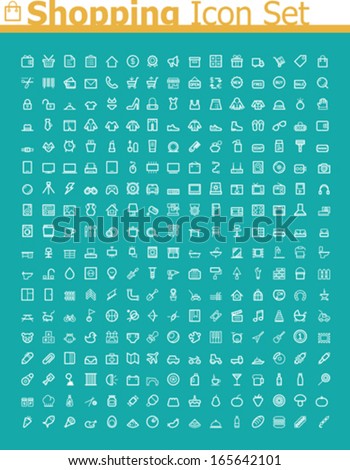 Vector shopping icon set