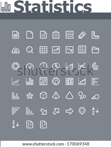Vector statistic elements icon set
