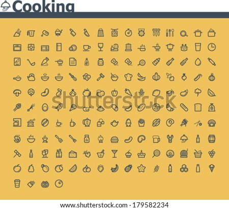 Vector cooking icon set