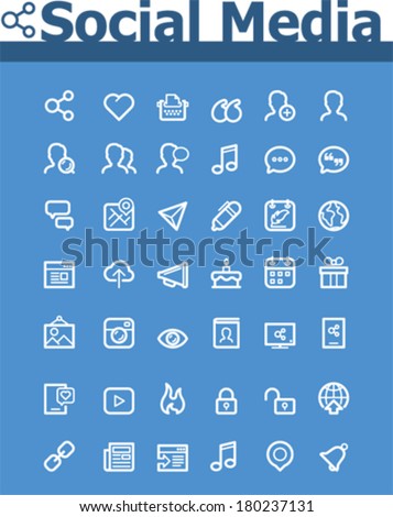 Vector social media icon set