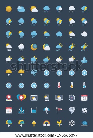 Vector weather icon set