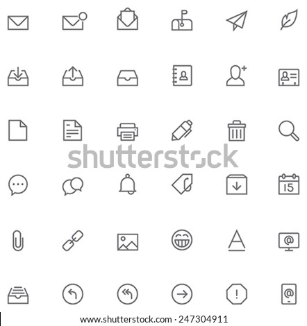 Vector mail icon set