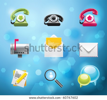 Typical mobile phone apps and services icons. EPS 10 version. Part 1 of 10