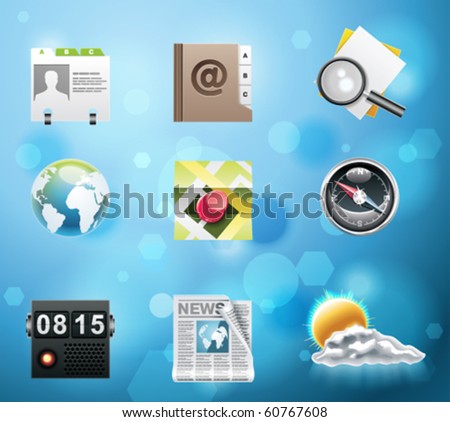 Typical mobile phone apps and services icons. EPS 10 version. Part 3 of 10