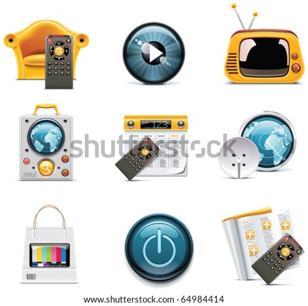 Vector television icons