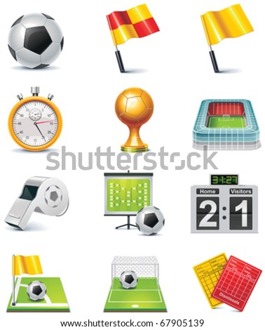 Vector soccer icon set
