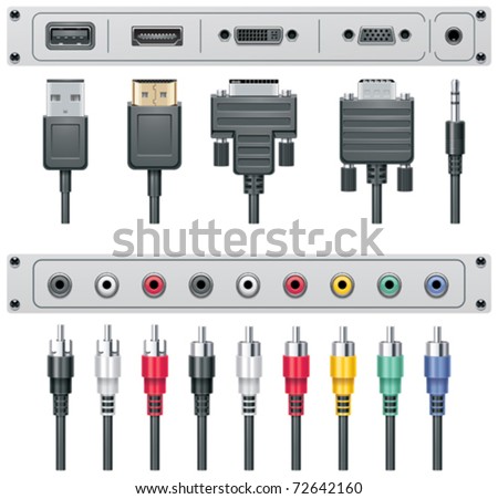 Vector video and audio connectors