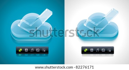 Vector cloud computing XXL icon	