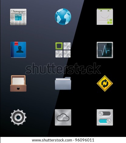 Vector mobile applications icon set. Part 2