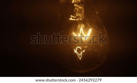 Similar – Image, Stock Photo Modern and decorative Filament ligth bulb