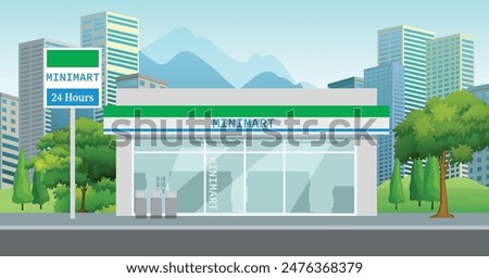 Icon mini store mall art modern element road sign symbol logo famous identity city style shop sale cart door urban 3d flat street white design vector summer trees town
