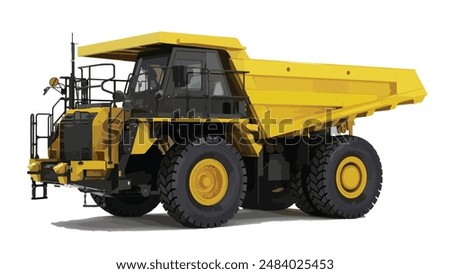 Big large huge dig dirt drag yellow front end land loader tractor icon logo sign dump truck or wheel white Heavy power for open pit mining earth drive work power mover iron scoop grade toy toys car
