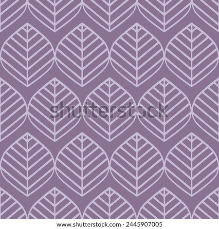 seamless abstract Ogee leaf purple background for surface pattern design, print, wallpaper