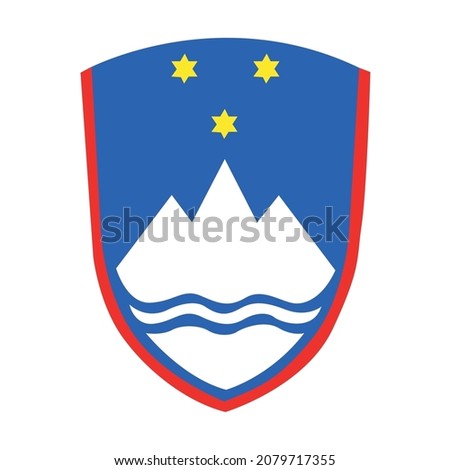 Coat of arms of Slovenia. Flat vector illustration