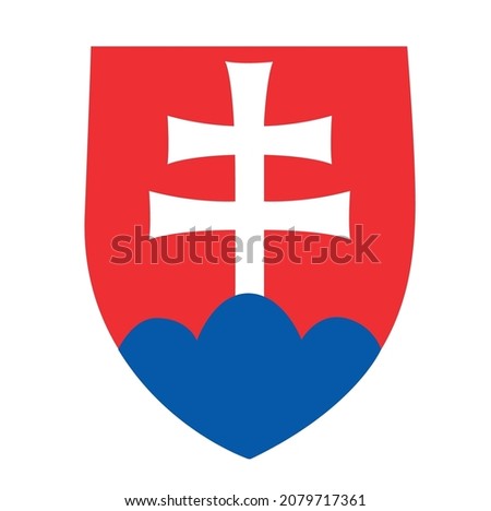 Coat of arms of Slovakia. Flat vector illustration