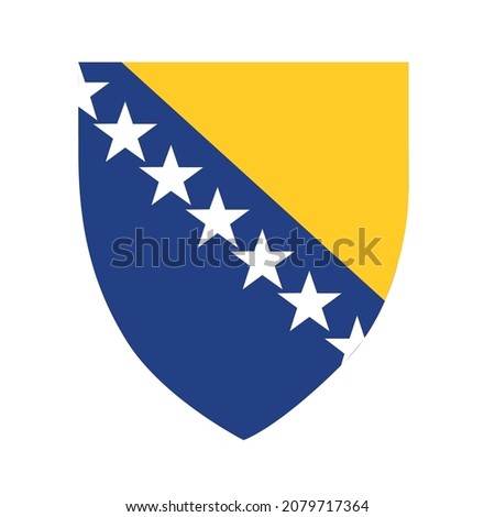 Coat of arms of Bosnia and Herzegovina. Flat vector illustration