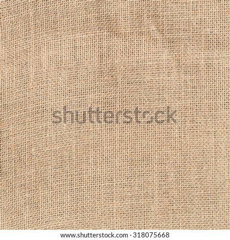 Sack textured square brown canvas fabric as background