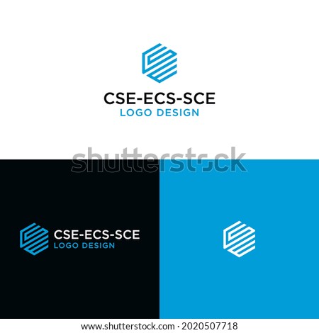 CSE HEXAGON LOGO DESIGN VECTOR