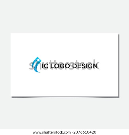 IC OR CI INITIAL LOGO DESIGN VECTOR Stock fotó © 