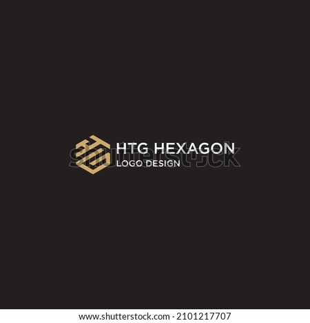 HTG HEXAGON LOGO DESIGN VECTOR