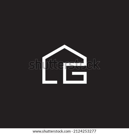 LG HOUSE LOGO DESIGN VECTOR