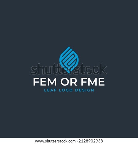 FCM, FMC, FEM, FME LEAF LOGO DESIGN VECTOR