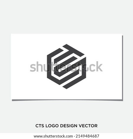 CTS HEXAGON LOGO DESIGN VECTOR