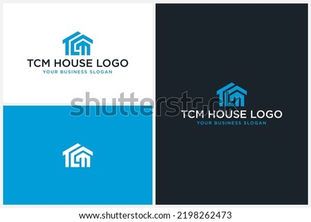 TCM House Logo Design Vector