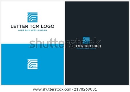 Letter TCM Logo Design Vector