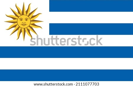 Flag of Uruguay. Vector illustration