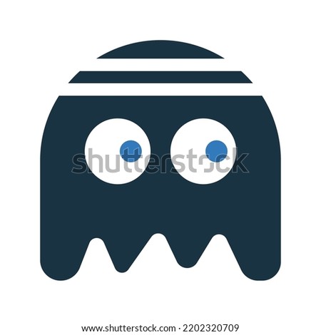 Game, ghost, pacman icon. Simple editable vector graphics.
