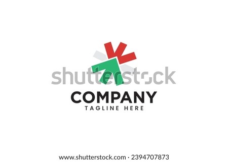 exchange or trade logo concept with asterisk shape for finance and business