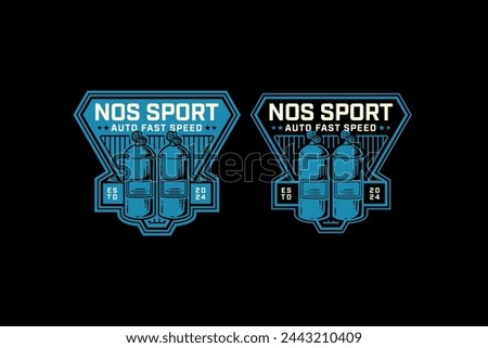 NOS tube logo design for automotive service, garage, parts and racing company business