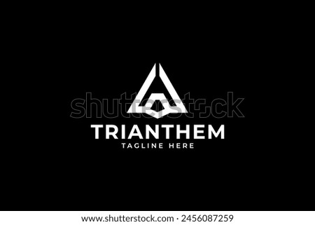 letter A with triangle anthem logo design for professional corporate company business