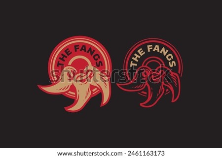 the fang native america indian logo design for adventure and outdoor company business