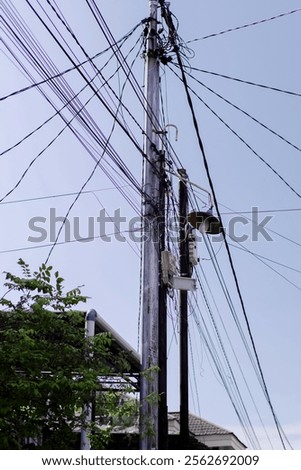 Similar – Image, Stock Photo metal lamp seen from below and white ceiling