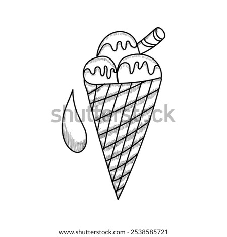 ice cream vector art logo design illustration 