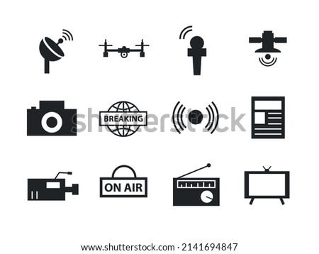 journalism clipart vector icon set .news clipart icon logo