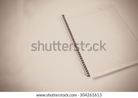 Blank diary on old Paper background