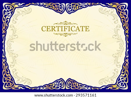 Frame for certificate