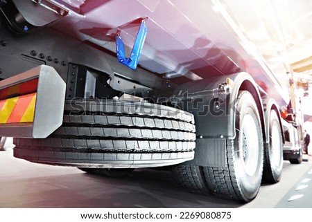 Similar – Image, Stock Photo wheels and truck tank on the road