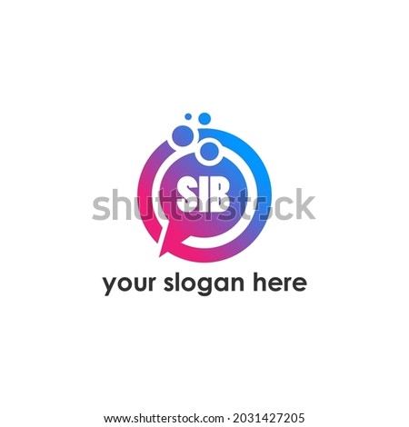 SIB logo .SIB vector illustration with chat icon combination