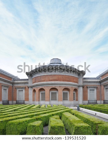 MADRID, SPAIN - MAY 21:  National Art Museum Prado designed on the orders of Charles III  in 1785 by architect Juan de Villanueva has more than 2.7 millions visitors annually. Madrid May 21, 2013.