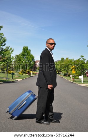 African American Businessman Traveling