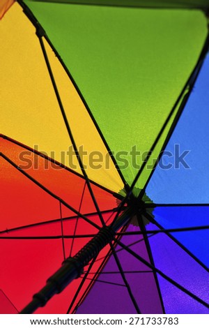 Rainbow Umbrella in the sun