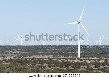 Wind farm in Sweetwater, Texas