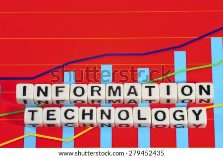 Business Term with Climbing Chart / Graph - Information Technology